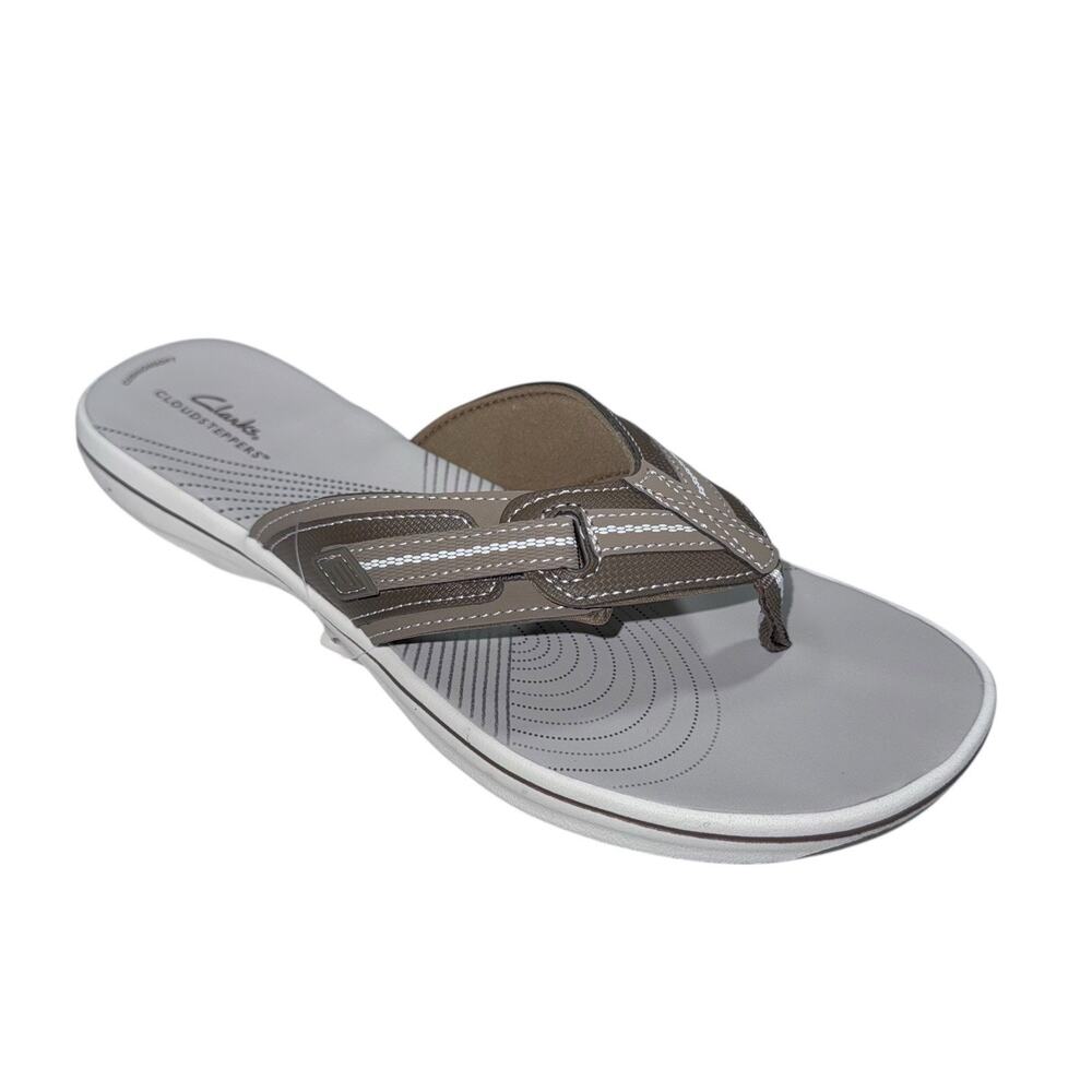 Clarks Beige Cloudsteppers Women's Brinkley Jazz Flip-Flops SZ/11